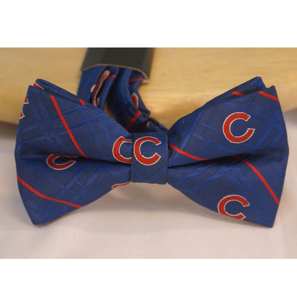 MLB Chicago Cubs Oxford Bow Tie Blue Red Mens Adjustable Pre-Tied 3808 NEW
